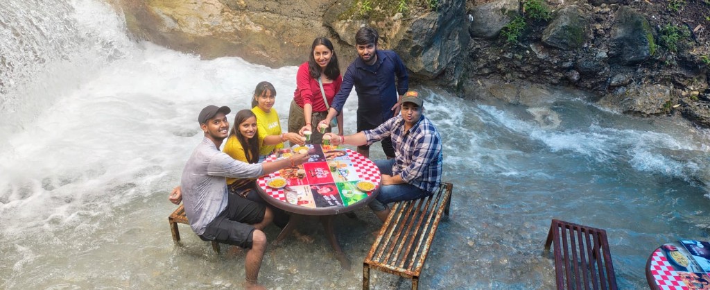 Team lunch by the river