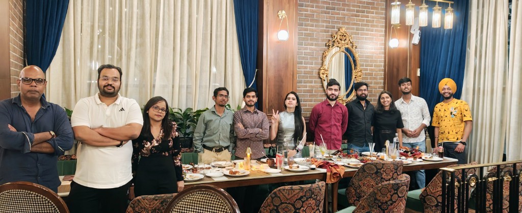Team dinner together