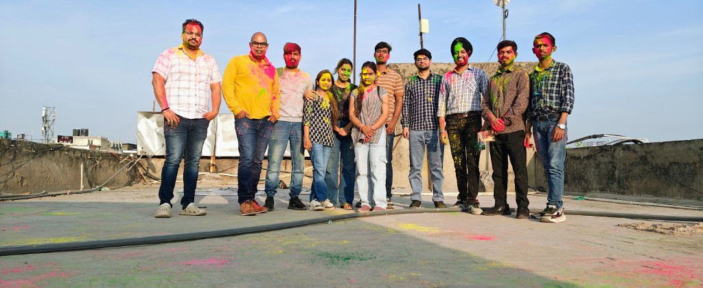 Team on the rooftop